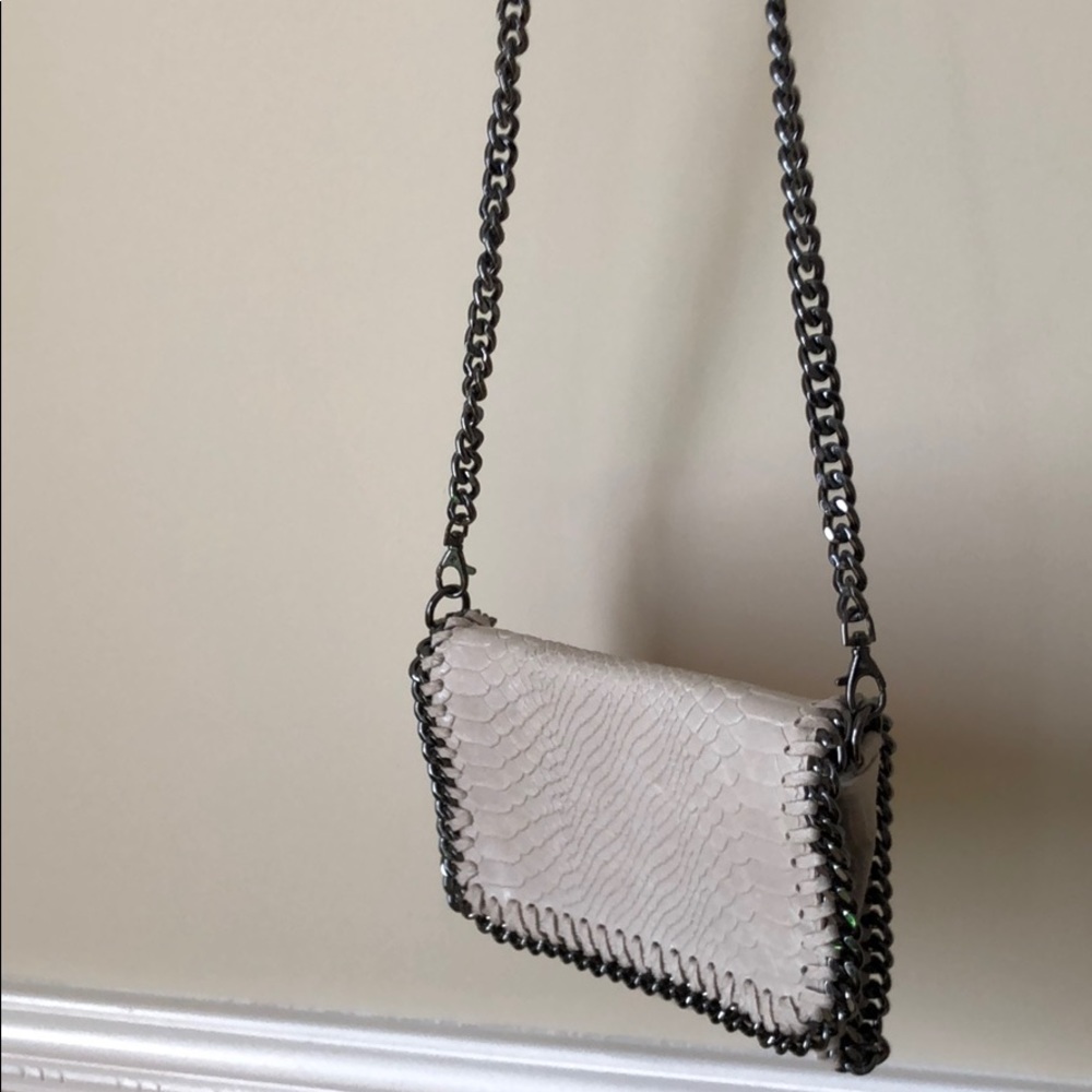 Elegant Italian leather crossbody purse or clutch